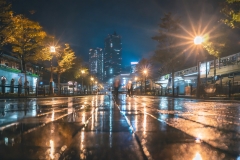 Firefly-in-a-rainy-night-the-water-on-the-street-floor-that-reflect-the-night-and-people-walking-ar-2