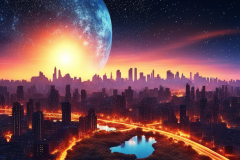 pixel_art_city_night_blue_planet_with_starry_sky_background_and_universe_nebula_3d_rendering_backdrop_fabric_fantastic_galaxy_poster