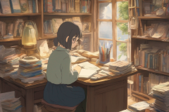 ghibli_a_bookroom_a_desk_some_papers_and_pens_on_the_desk_a_girl-1