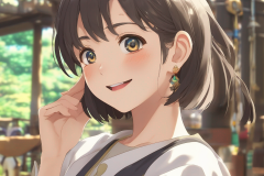 ghibli_detailed_eyes_Perfect_features_moist_skin_shiny_skin_glossy_skin_intricate_details_Smile_Open_your_mouth_earrings_Ray_Tracing